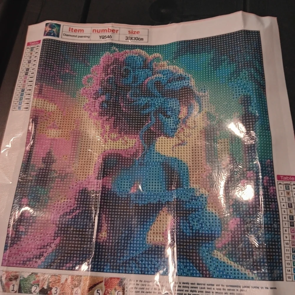 Colorful Goth Lady Diamond Art Painting Kit 30x30